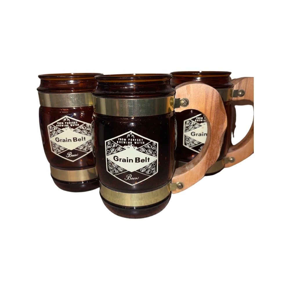 Siesta Ware : Vintage Grain Belt Brewery Beer Glasses : Minnesota Craft Brew